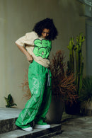 Script Track Pants - Green