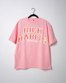 Rich Habits T-Shirt - Pink/White