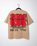 Self Love Bubble T-Shirt - Tan/Red