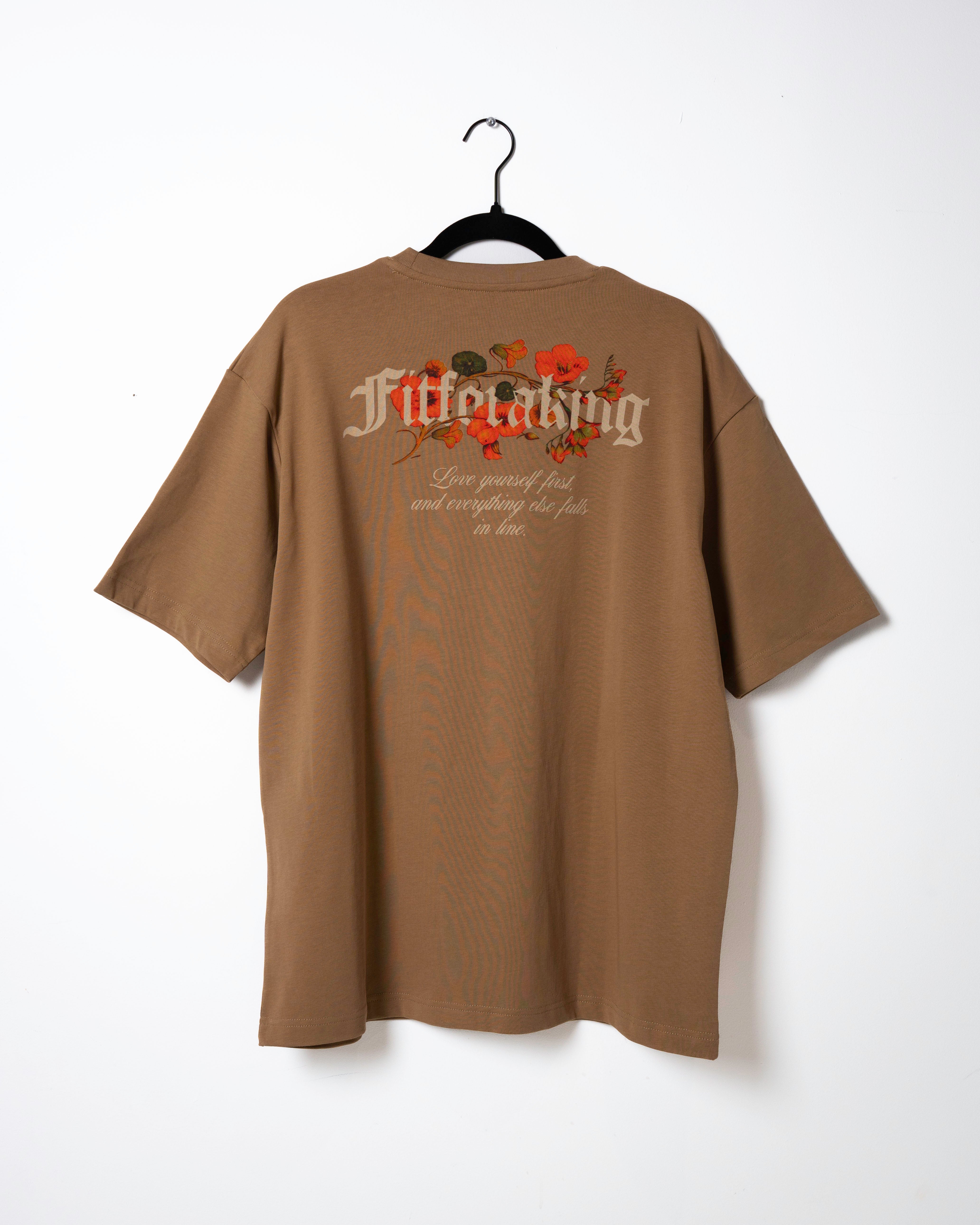 Self Love Floral T-Shirt - Brown