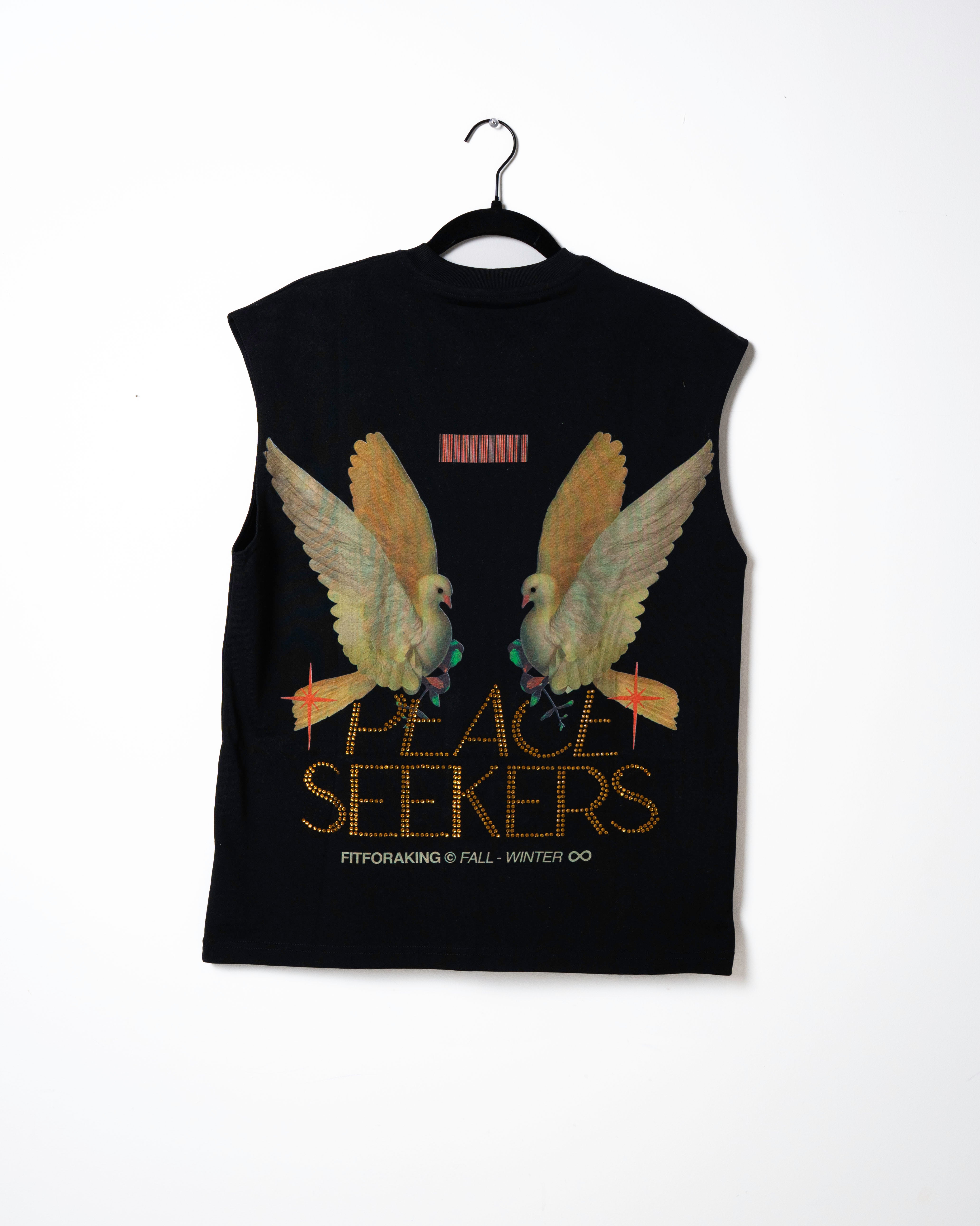 Peace Seekers Doves T-Shirt - Black