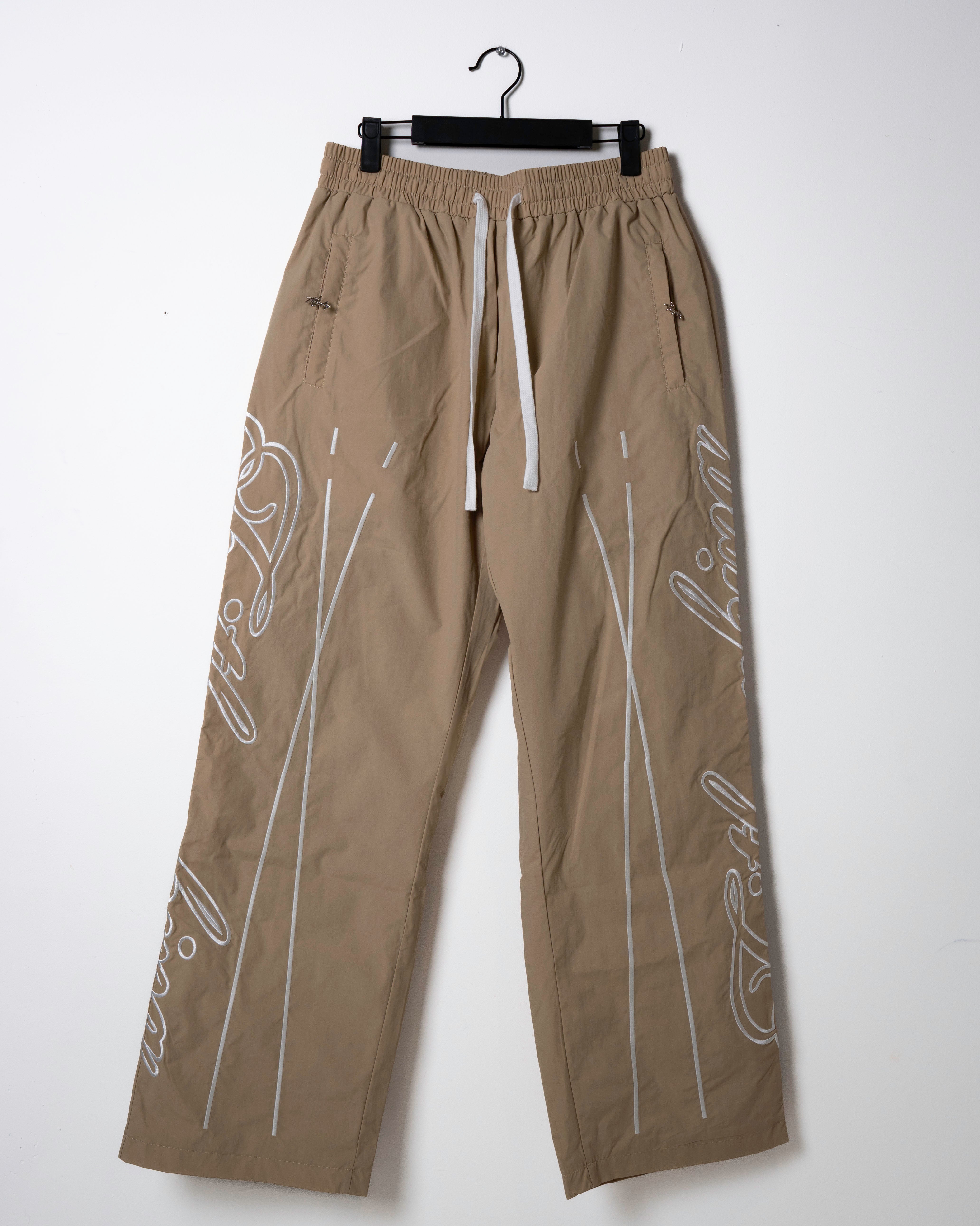 Script Track Pants - Tan