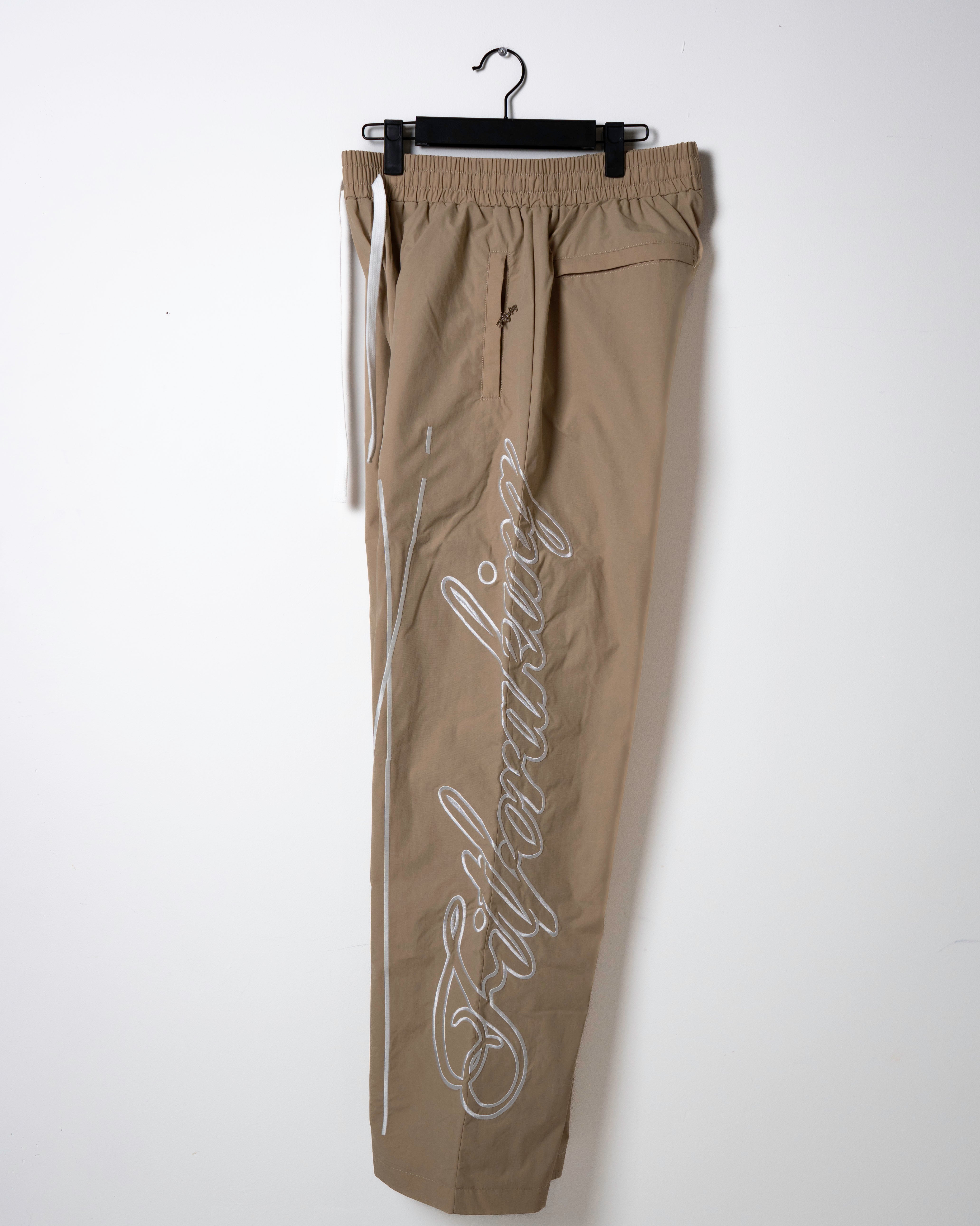 Script Track Pants - Tan