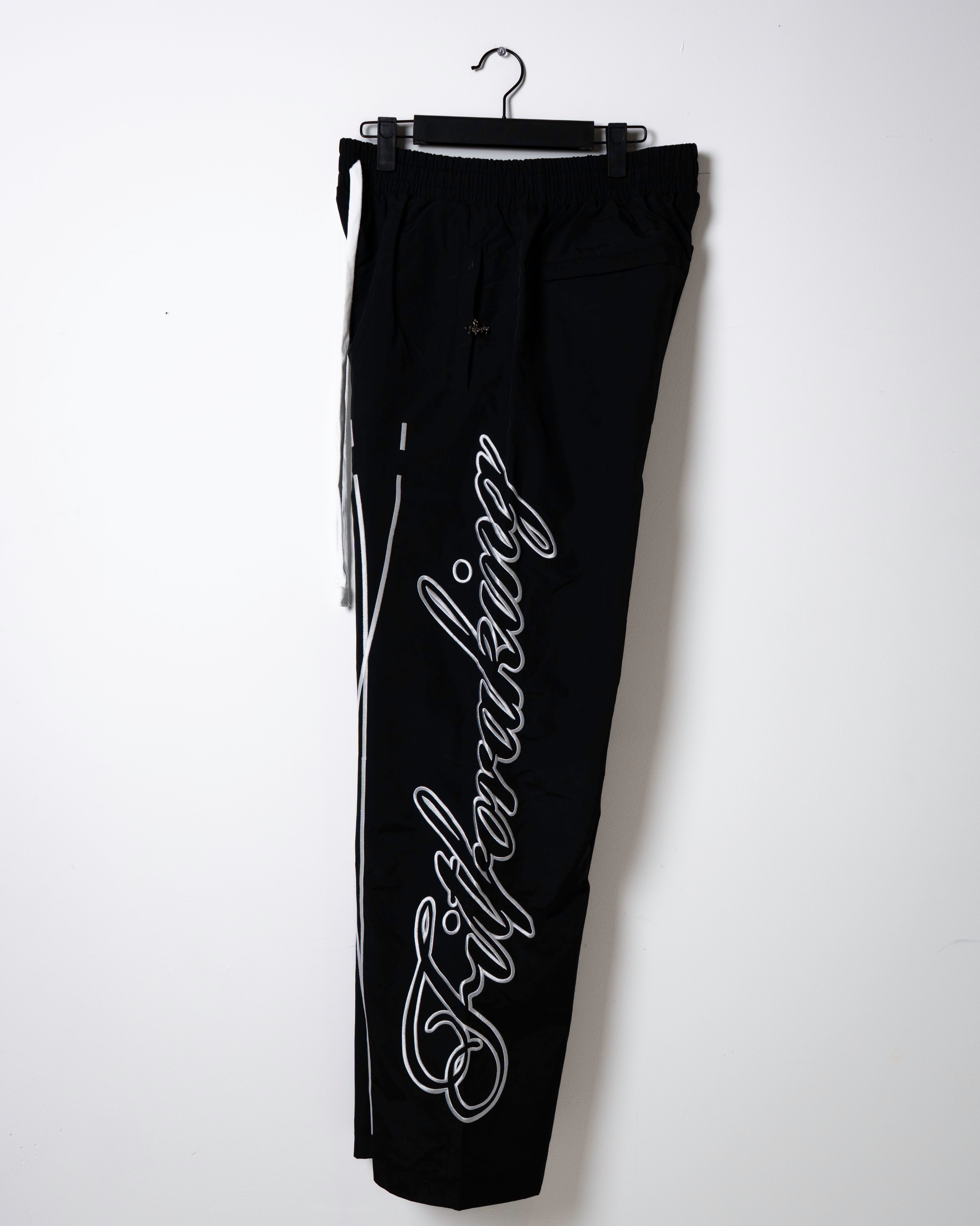 Script Track Pants - Black