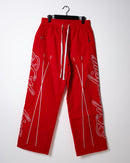 Script Track Pants - Red