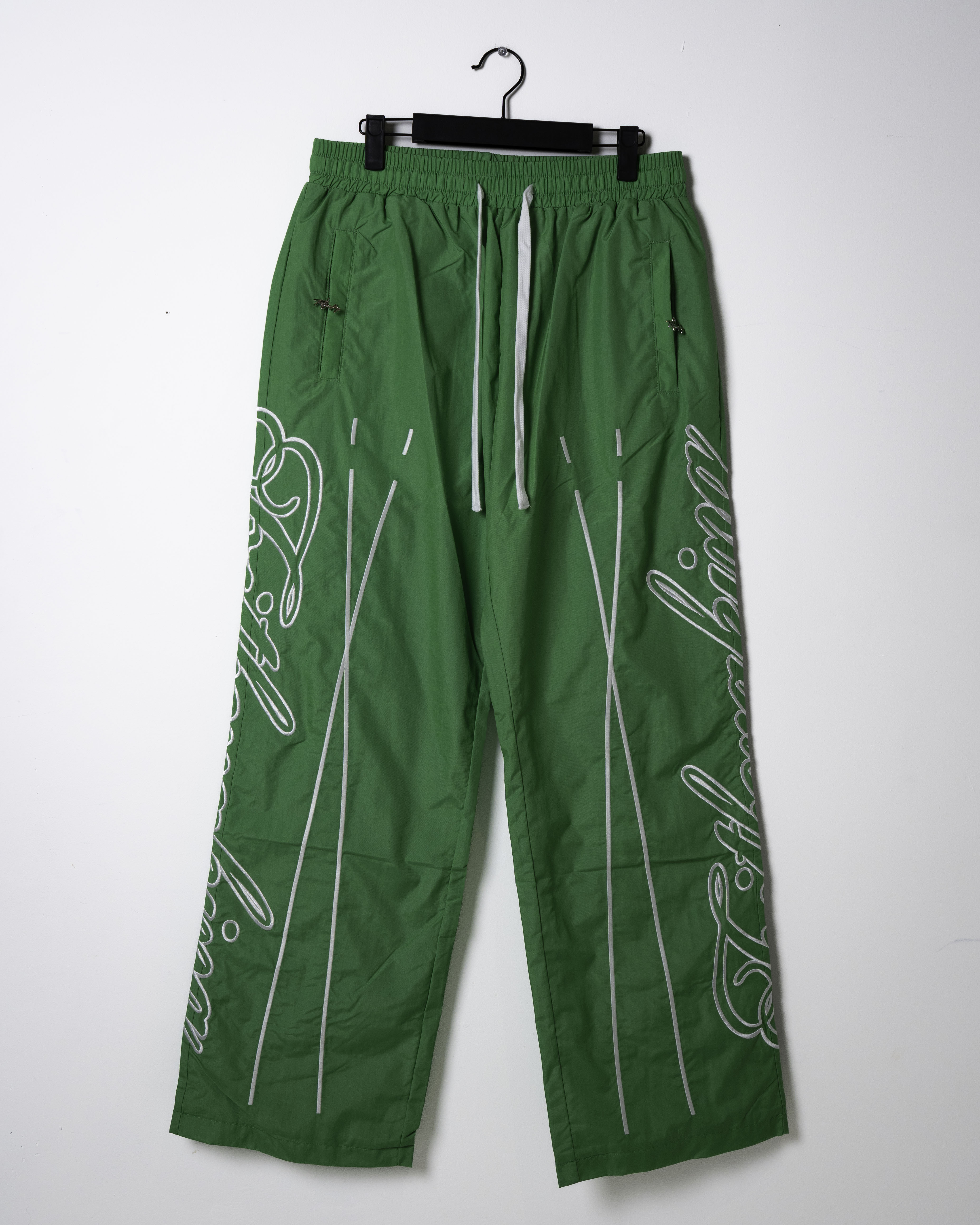 Script Track Pants - Green