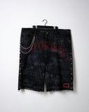Faded Future Denim Shorts - Black