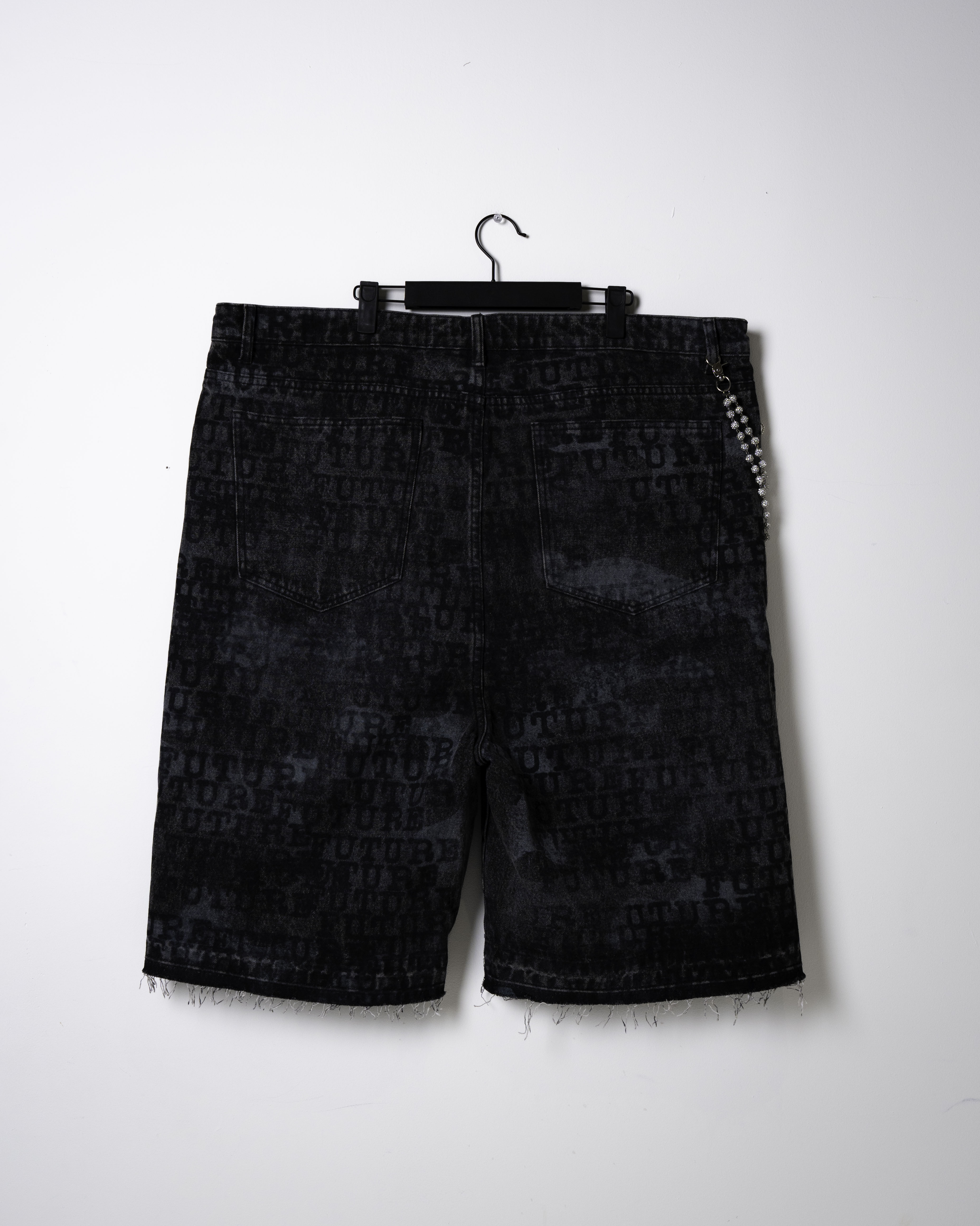 Faded Future Denim Shorts - Black