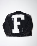 Faith Distressed Denim Jacket - Black